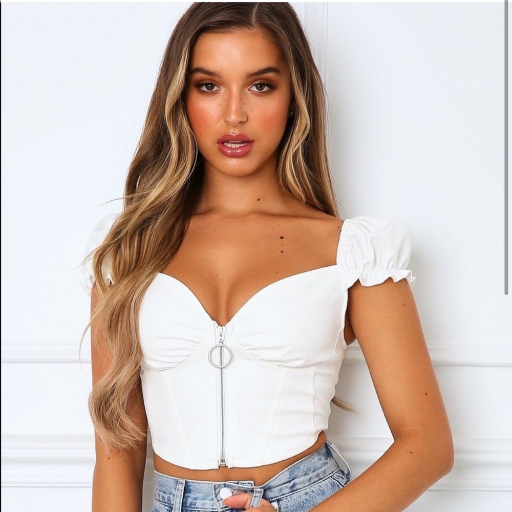 Whitefox Boutique What About Me Love Crop Medium